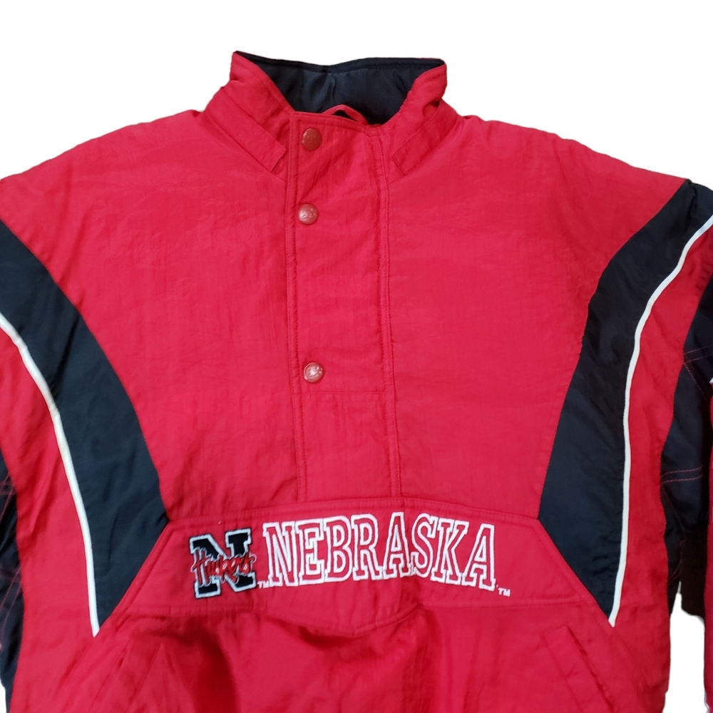 Nebraska Huskers Jacket Vintage Starter Pullover Collegiate Winter Coat Retro M - Picture 7 of 15